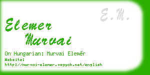 elemer murvai business card