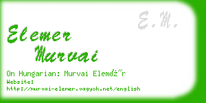 elemer murvai business card